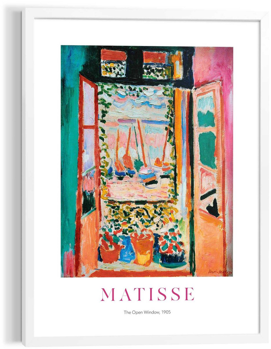 Schilderij Matisse - The Open Window - 70 x 50 - Hout - REINDERS