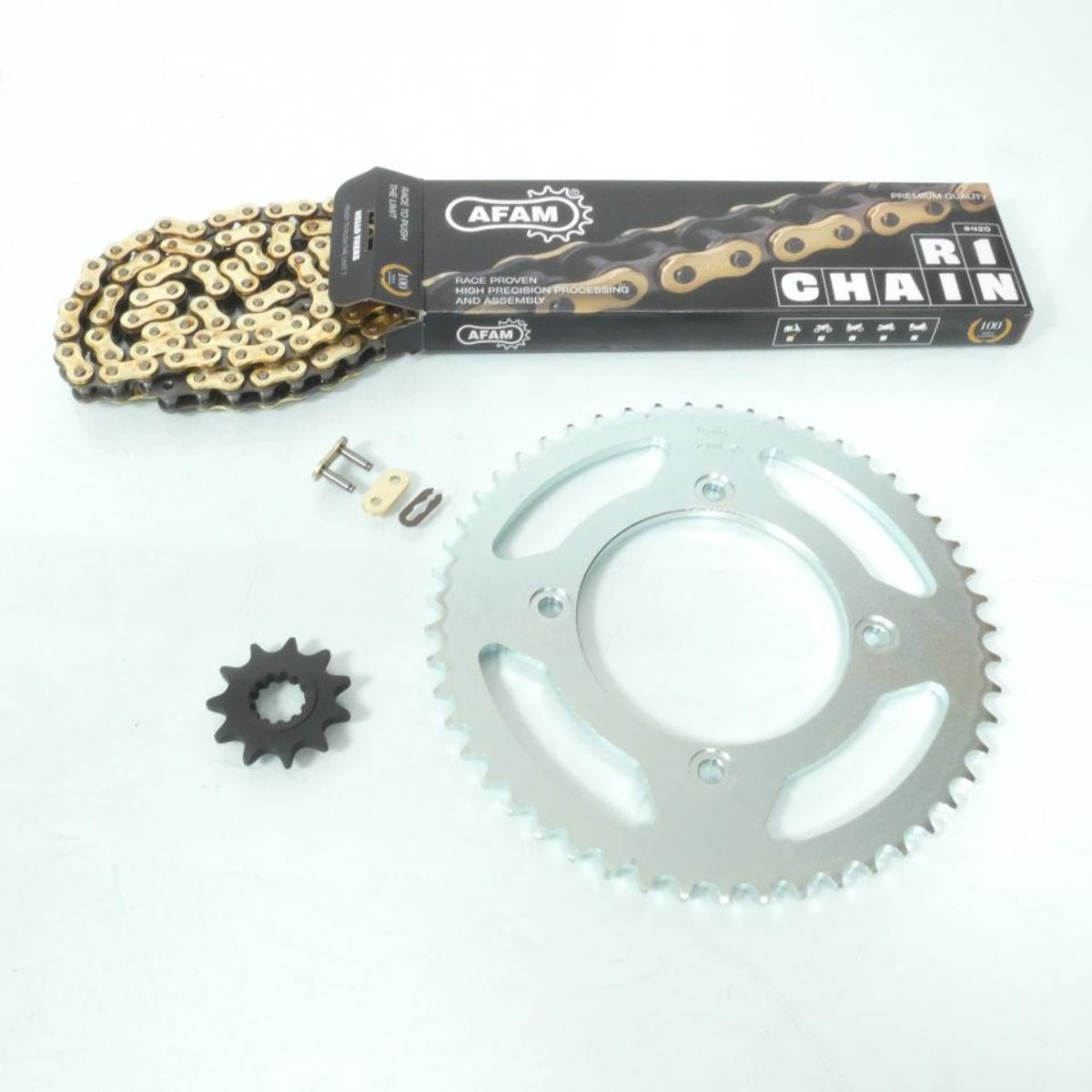Kit chaîne Afam pour moto Beta 50 RR Enduro Factory 11x51 pas 420 132L Neuf