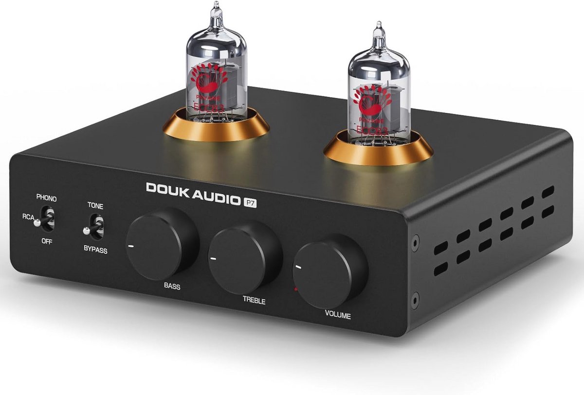 Buis Voorversterker voor Draaitafel met Gebalanceerde XLR Output en Toonregeling