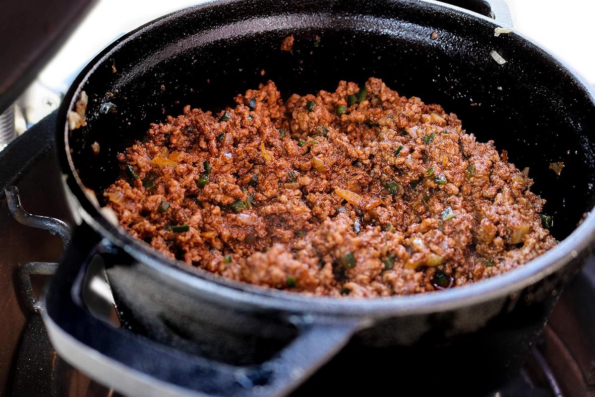 Gietijzeren BBQ Pan met Deksel voor Buiten Koken en Grillen