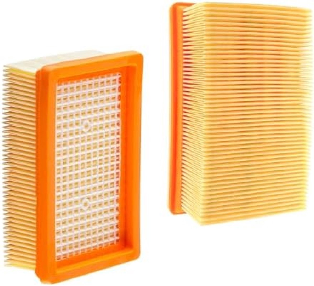 2 Stuks Platte Vouwfilters voor Natte Stofzuigers - Wasbaar en Herbruikbaar