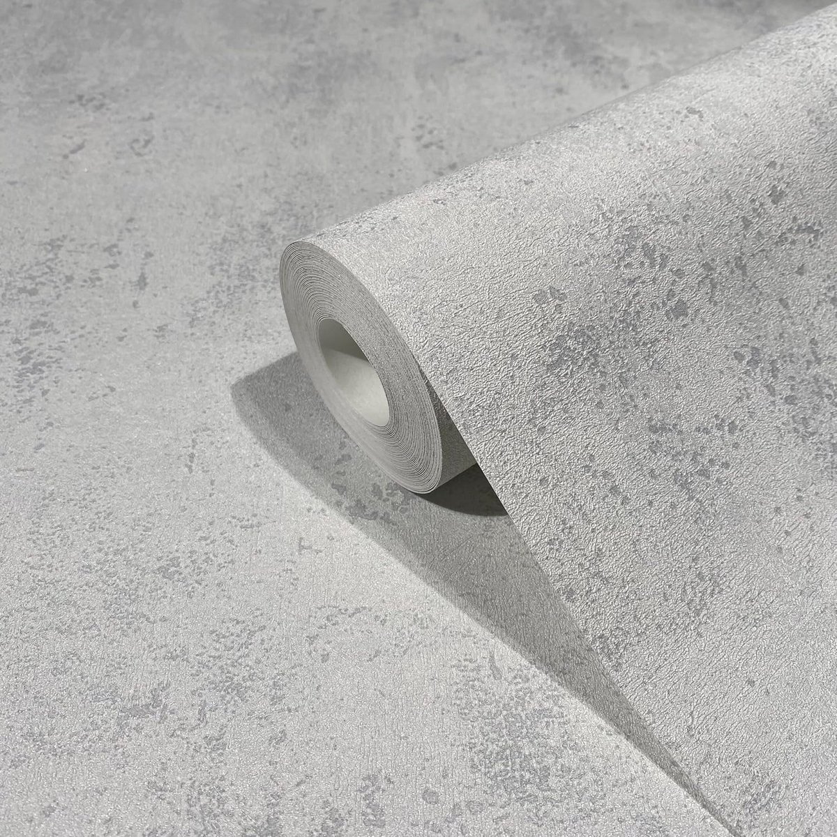 Isolatiewandbehang Betonlook Wit Grijs - Energiezuinig, Warmte Reflecterend, Non-woven - 10.05 x 0.53 m