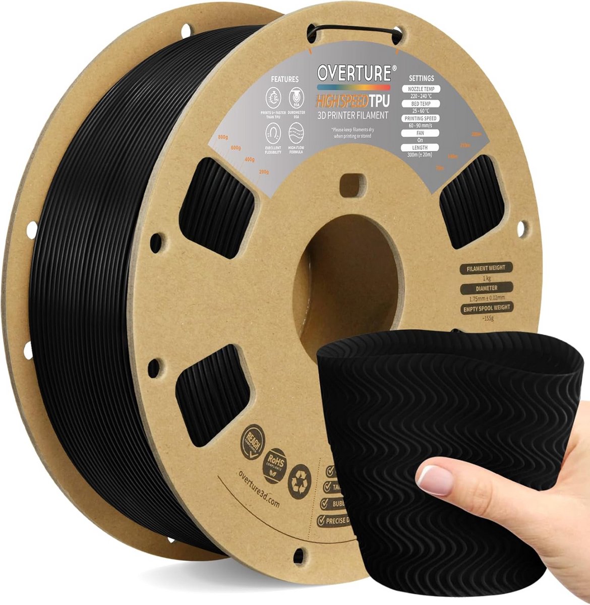 Hoogwaardige 3D Printer TPU Flexibel Filament 1.75mm 95A