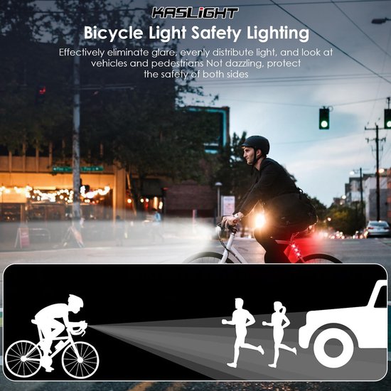 Fietsverlichting Set - 10000 Lumen LED Voorlicht Oplaadbaar - Met Hoog- en Dimlicht - Inclusief Gratis Achterlicht - Voor Nachtritten — afbeelding 3