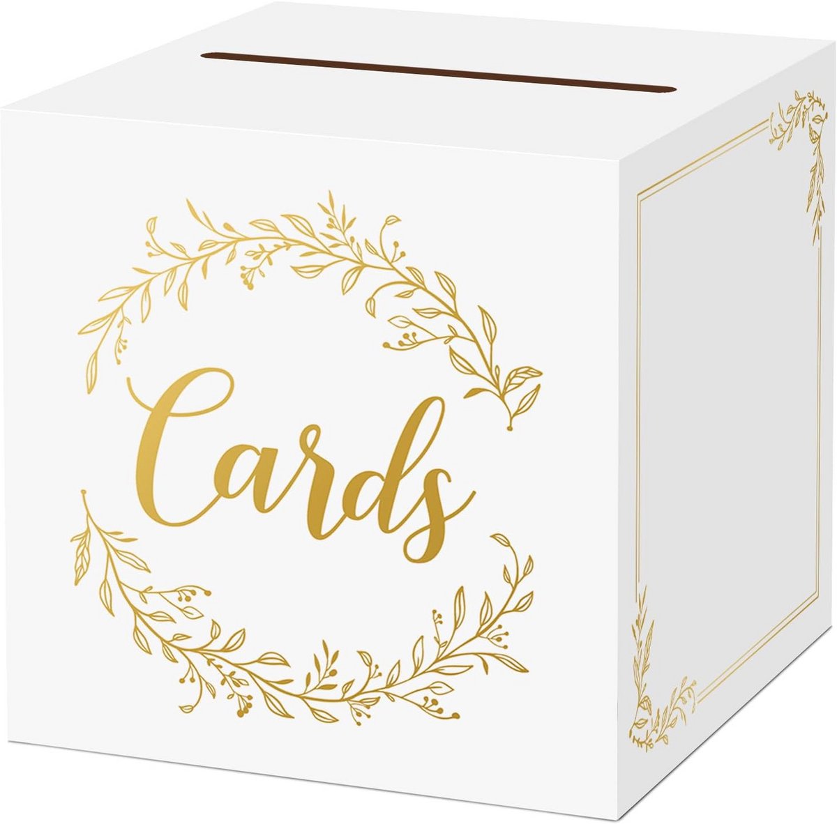 Bruiloft kaartenbox voor geld en brieven, 25x25x25 cm - Decoratie voor cadeaukaarten en post