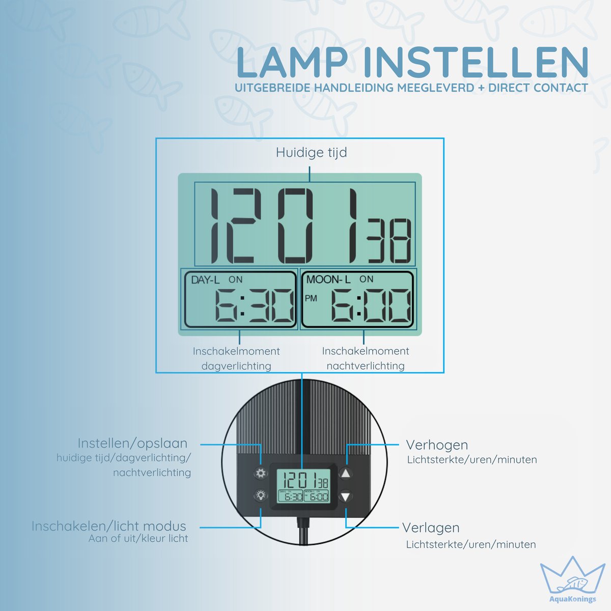LED Aquariumlamp RGB - Dimbaar, Timer, 30-45 cm thumbnail 4