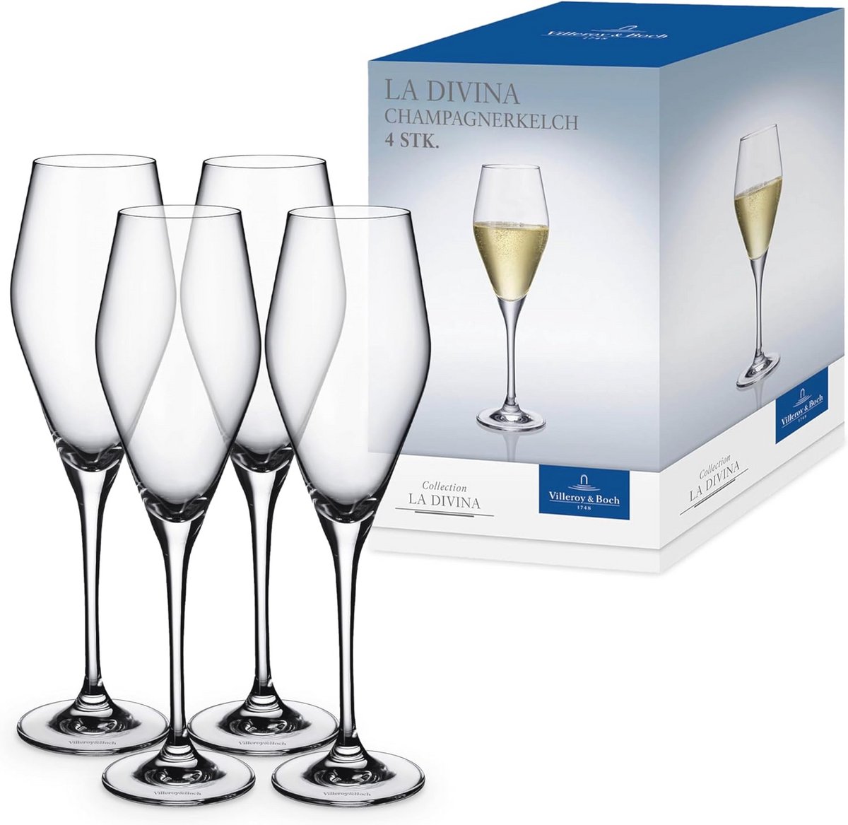 Champagneglazen Set van 4 - Elegante en Tijdloze Design