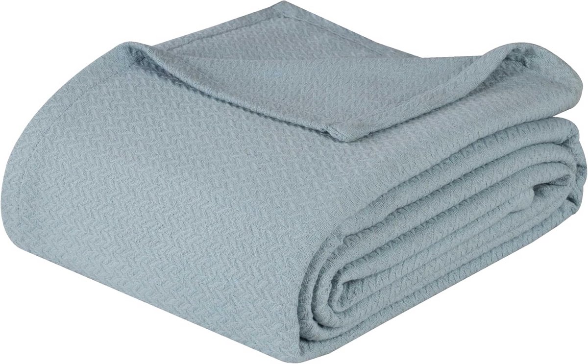 Luxe Gecapitonneerde Katoenen Sprei of Plaid - Chevron Patroon - Ideaal voor Bed, Bank of Picknick