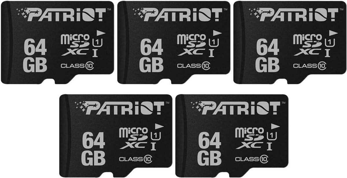 64GB Micro SD Kaart - Pack van 5 - Ultra Snelle UHS-I Class 10