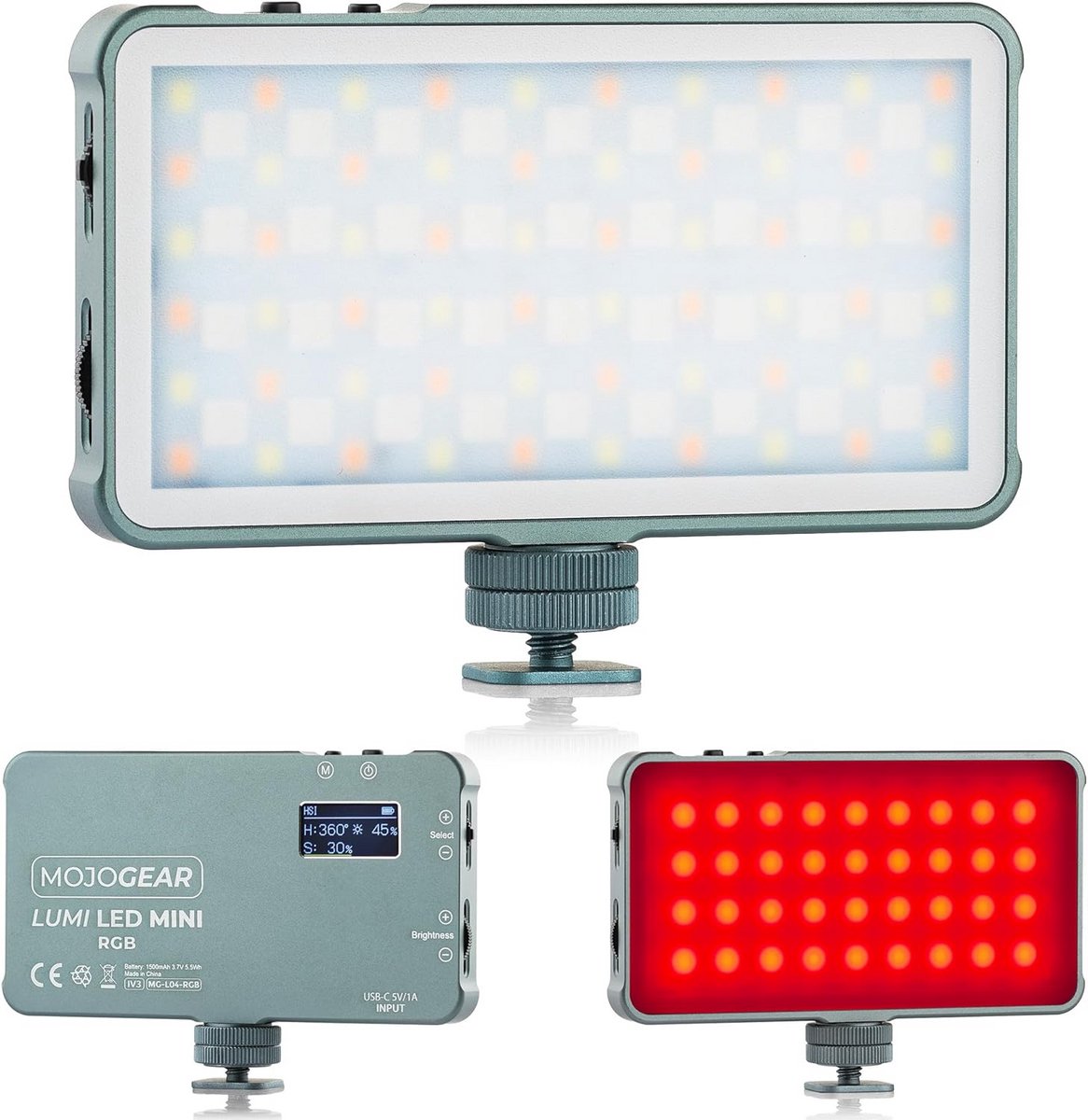 RGB LED Lamp Mini - 6.5W Compact Video Light met Stabiele Bevestiging