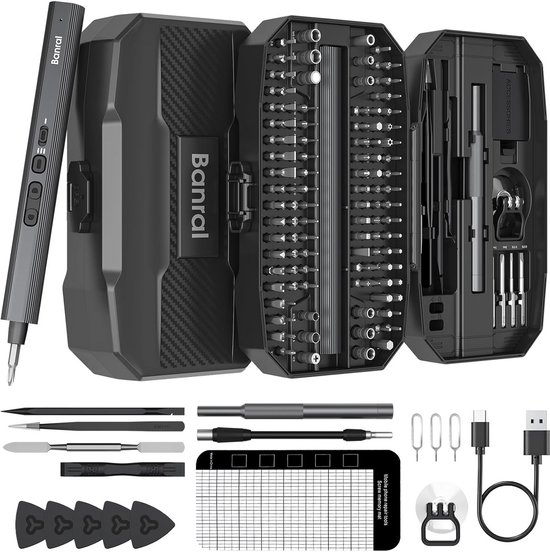 JOREST Mini elektrische schroevendraaierset, 38-in-1 magnetische precisie- schroevendraaierset, reparatiegereedschapsset voor iPhones, laptops, drones; cadeaus voor mannen; verjaardagscadeau voor vader