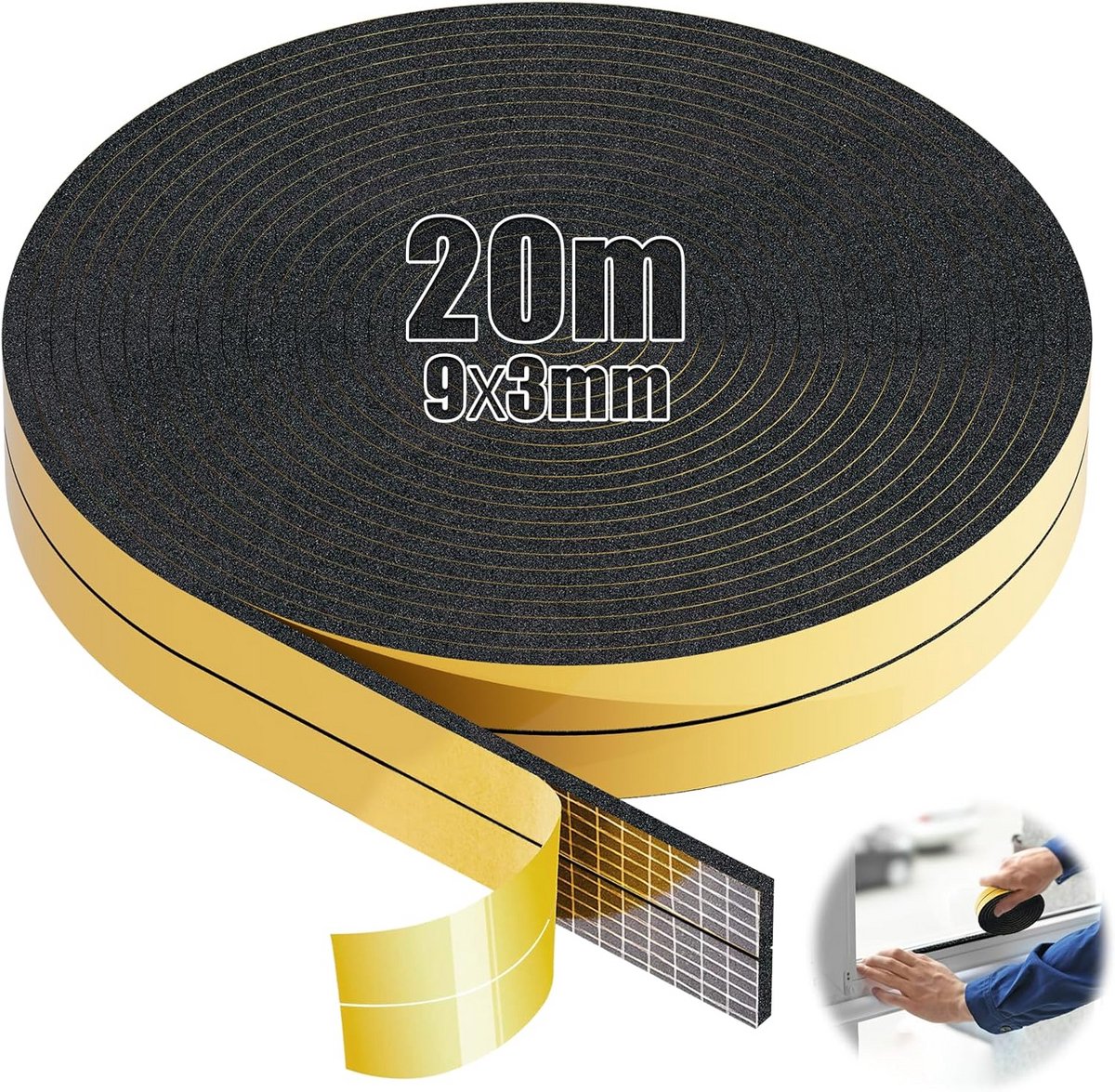 Zelfklevende Schuimrubber Afdichtstrip voor Tochtstrips en Ramen