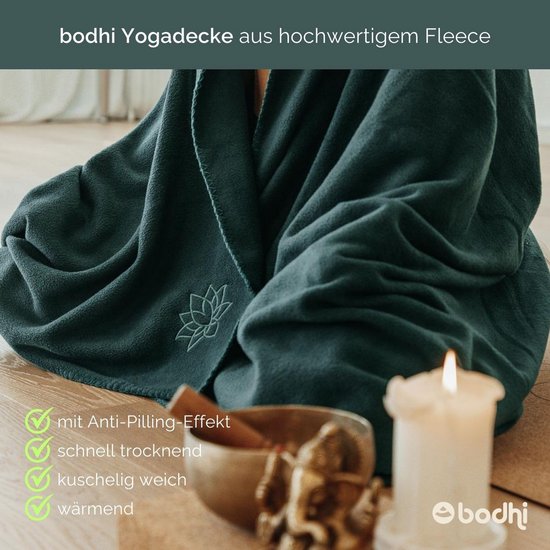 Zachte Warme Fleece Yoga en Meditatie Deken met Lotus Borduurwerk 150x200 cm — afbeelding 3