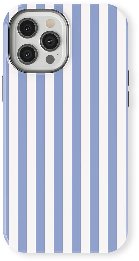 DripCase Gestreept Hoesje geschikt voor iPhone 12 Pro Max | Backcover met Mag | Stripes Motief | Trendy Case geschikt voor iPhone 12 Pro Max met Strepen Ocean Lane