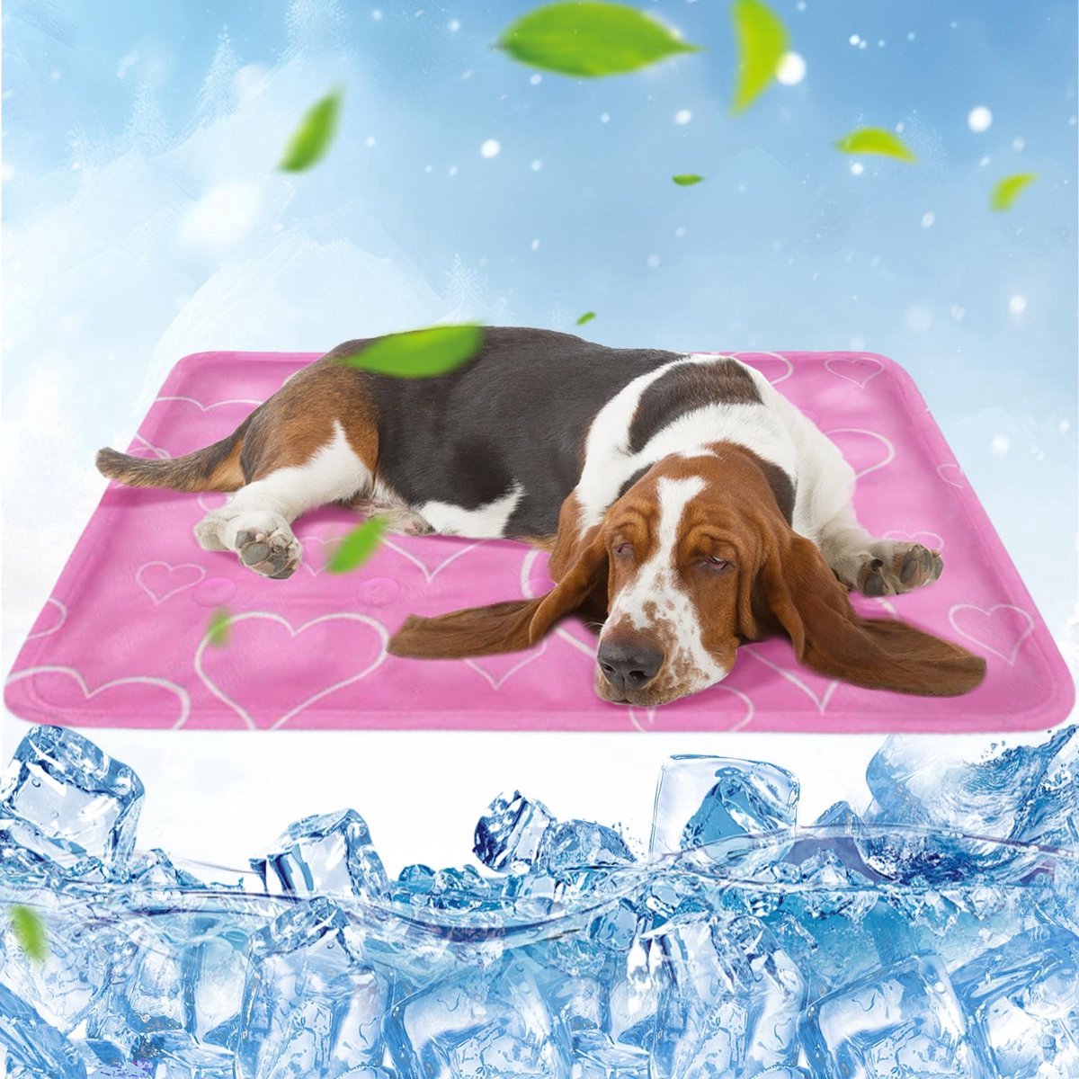 Stunq® Roze Zelfkoelende Deken voor Huisdieren met Niet-Giftige Gel, Waterdicht en Scheurvast, 60x50 cm
