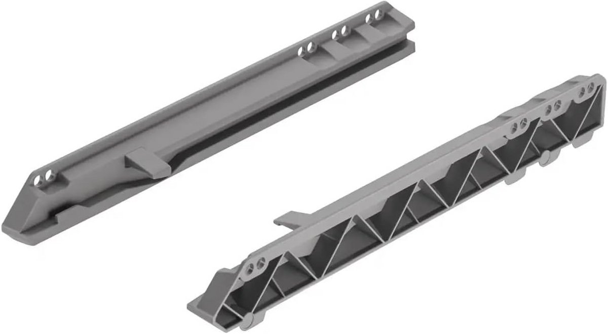 Geleiderails Set van 2 - 338 mm - Kunststof Glijrails voor Kasten, Planken en Meubels