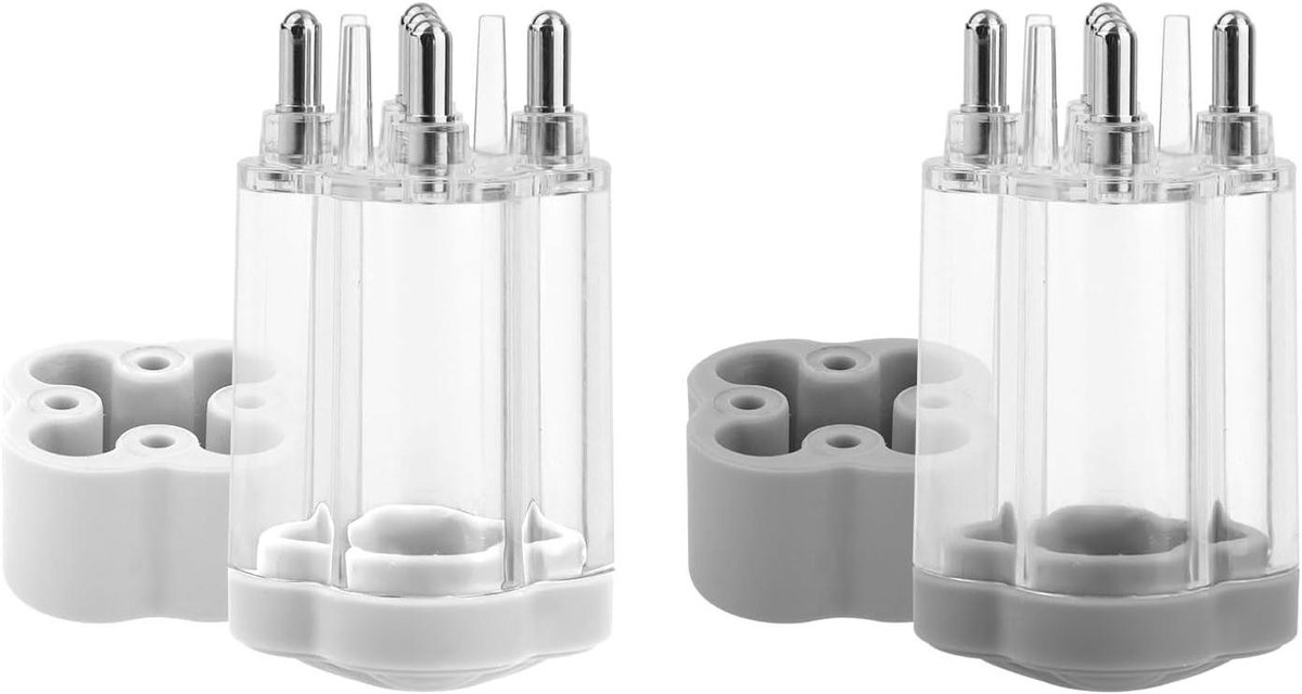 Haarolie Applicator - Hoofdhuid Massage Borstel - Wortelkam - 2 Stuks - Wit en Grijs