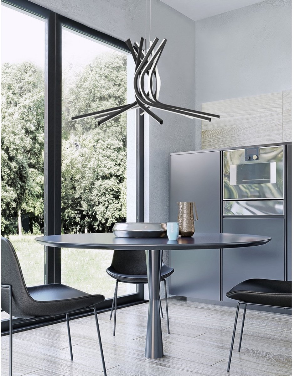 Lyora Design hanglamp Narvi M zwart Ø 80cm - 9100281