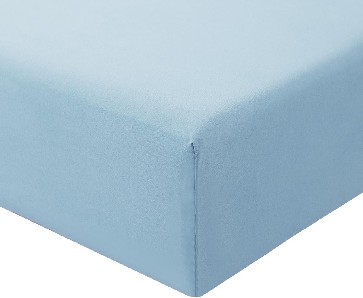 Stunq® Hoeslaken 160 x 200 cm Blauw Bedlaken - Hoeslaken 160 x 200 cm Dekbedovertrek, Microvezel Bedlakenhoes 160 x 200 cm, Lichtblauw, 30 cm Diepe Zak, Bed Hoeslaken