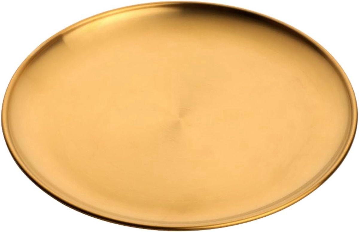 Stunq® Roestvrijstalen Ronde Dinerborden voor Binnen- en Buitenactiviteiten, 30 cm Grootte