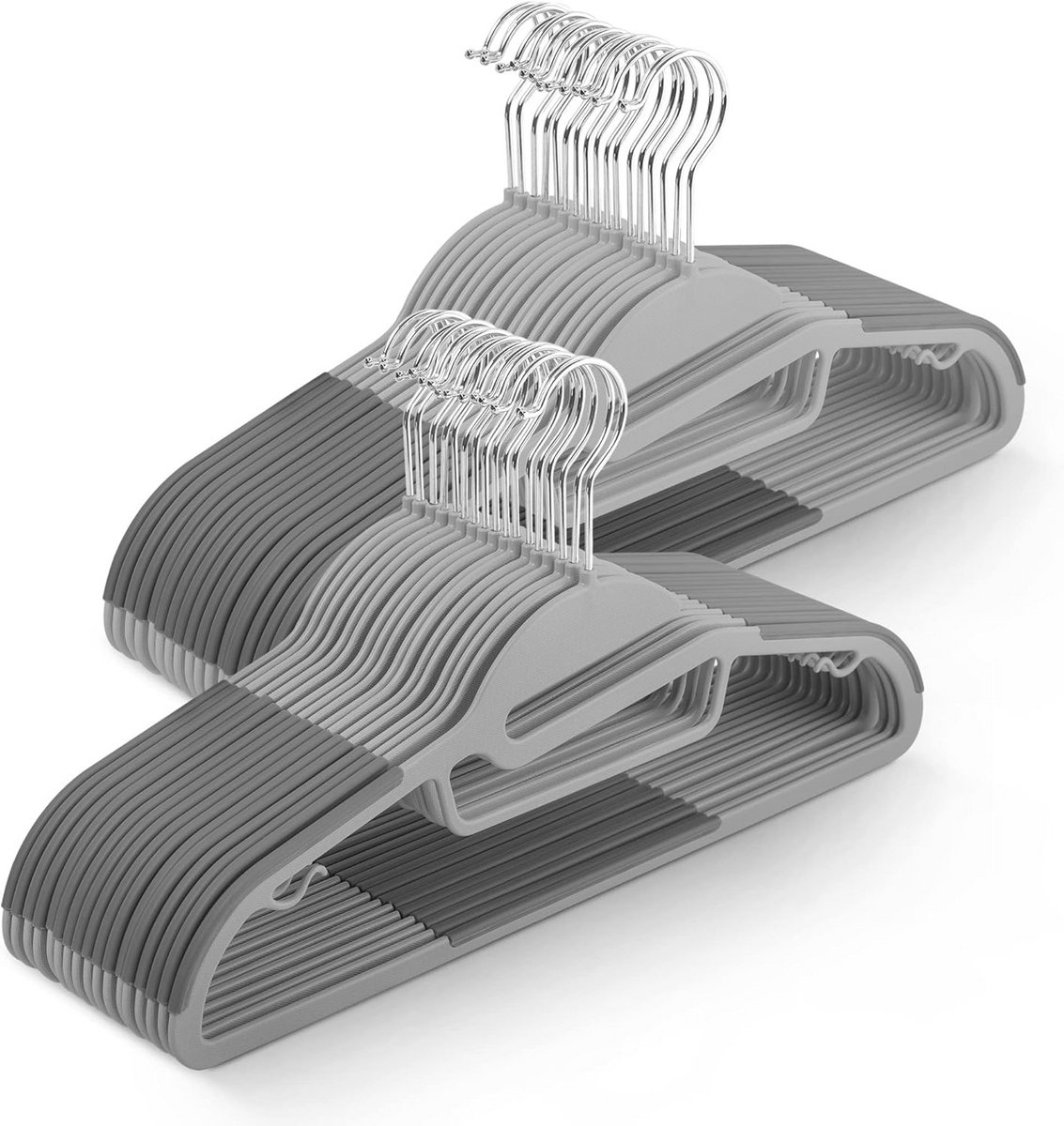 Set van 50 Antislip Hangers met Draaibare Haken - Ruimtebesparend en Duurzaam