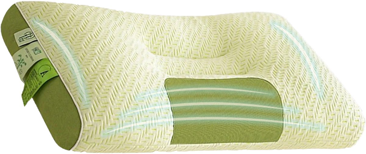 JeiibrZui Kussen Voor Slaapapneu - Orthopedisch Diepe Slaapkussen - Nekondersteuning En Ergonomisch Ontwerp - 1 - Wit