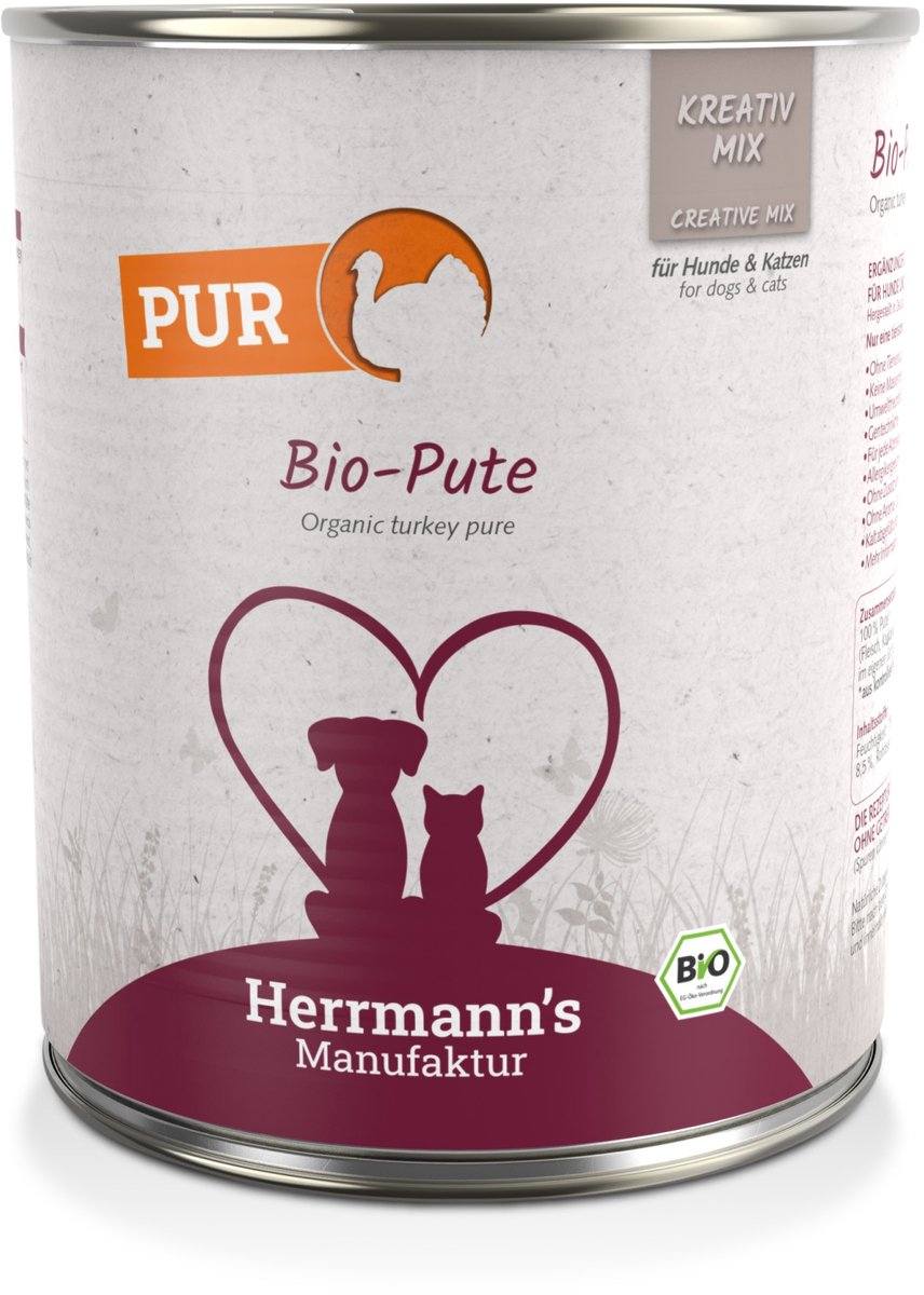 Herrmann’s Herrmann's Bio Puur Kalkoen 800 gr. - per 6 stuks