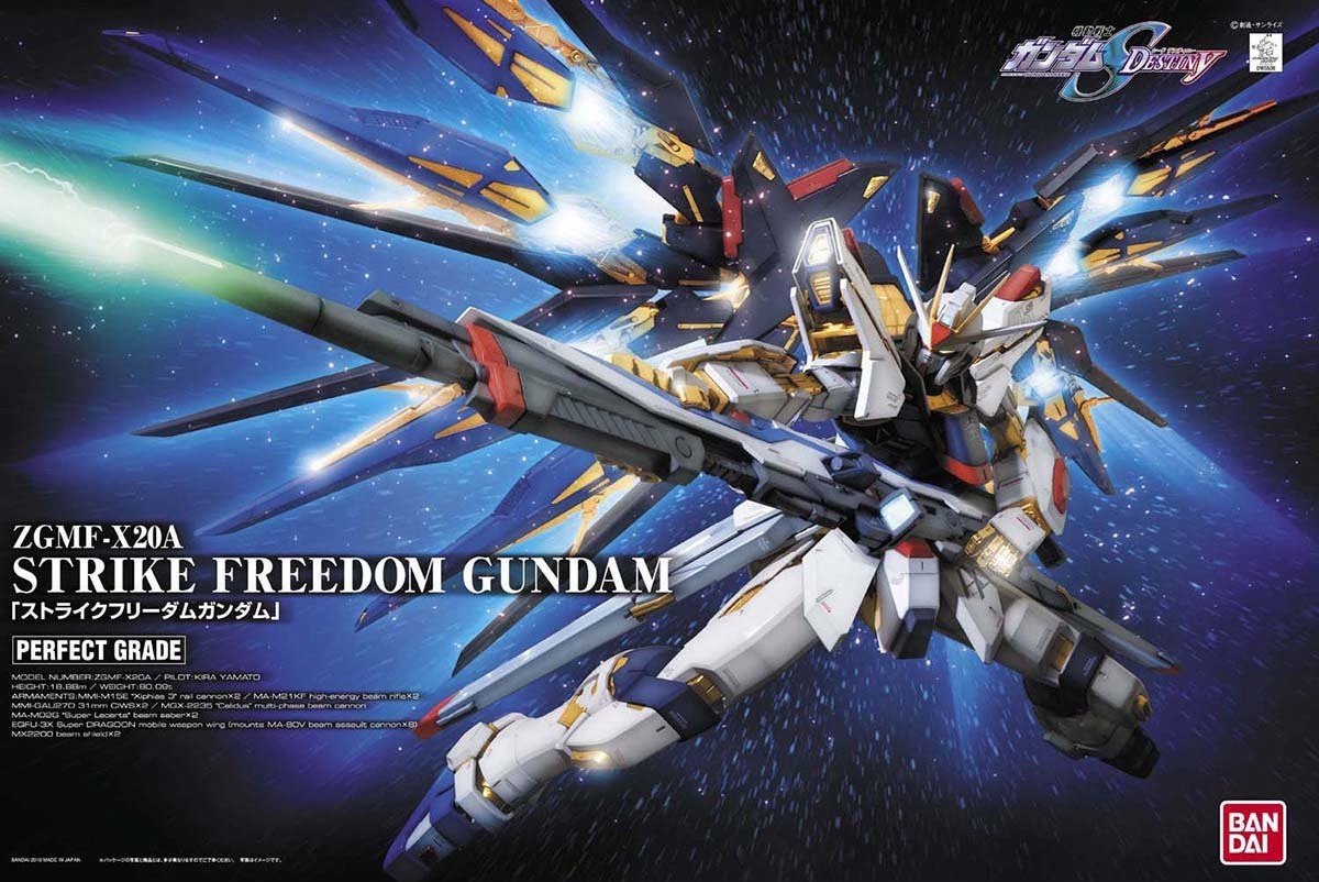 Bandai PG 1/60 Strike Freedom Gundam – Perfect Grade Gunpla – Mobile Suit Gundam SEED Destiny – Model Kit
