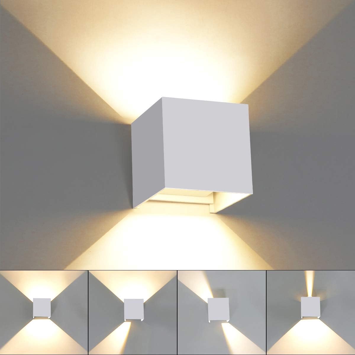 Moderne Waterdichte LED Wandlamp 6W 3000K - Verstelbare Lichtbundel - IP65 Aluminium Binnen & Buiten