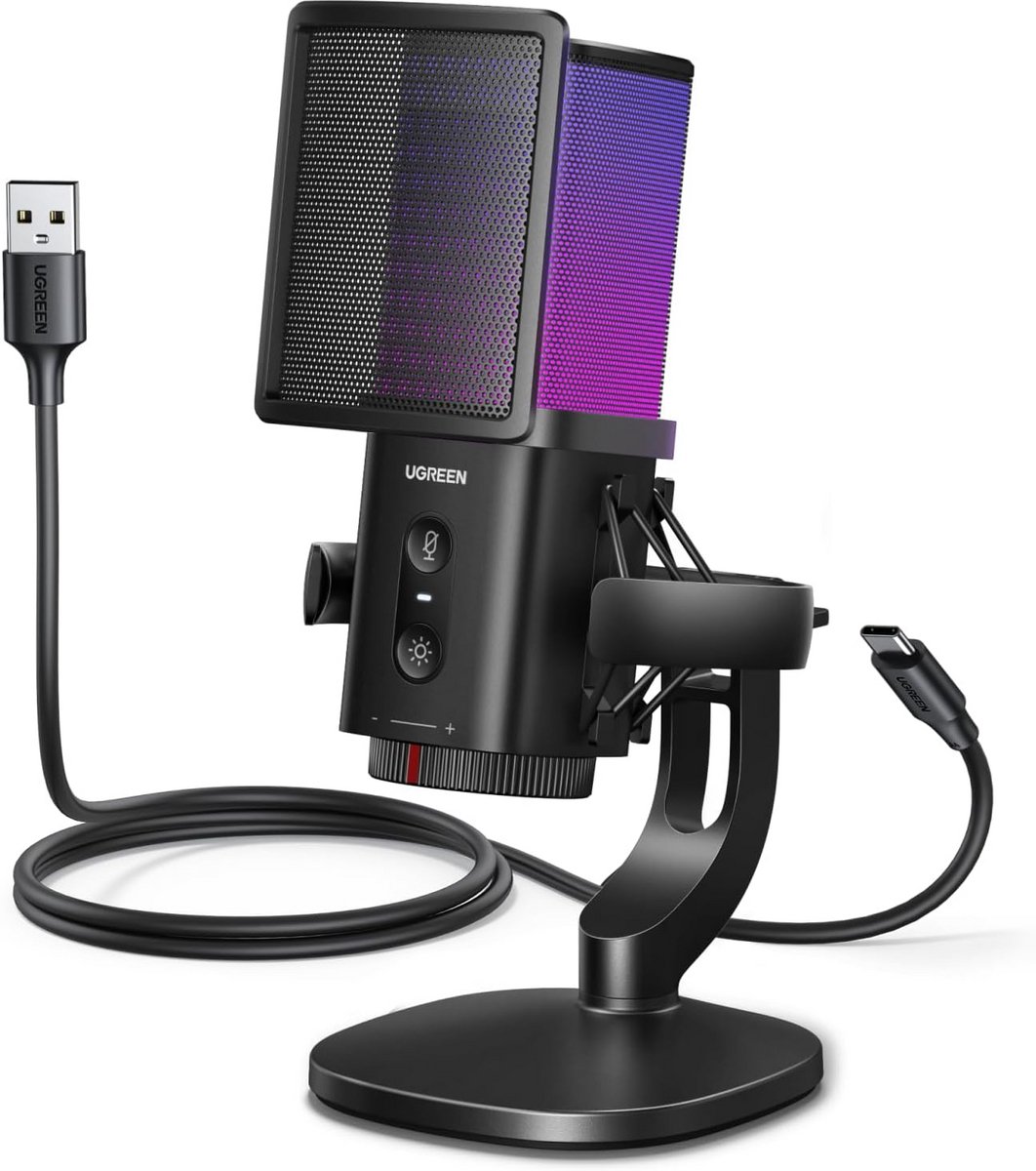 USB Microfoon voor PC met RGB Verlichting - Hoge Kwaliteit Audio-opname