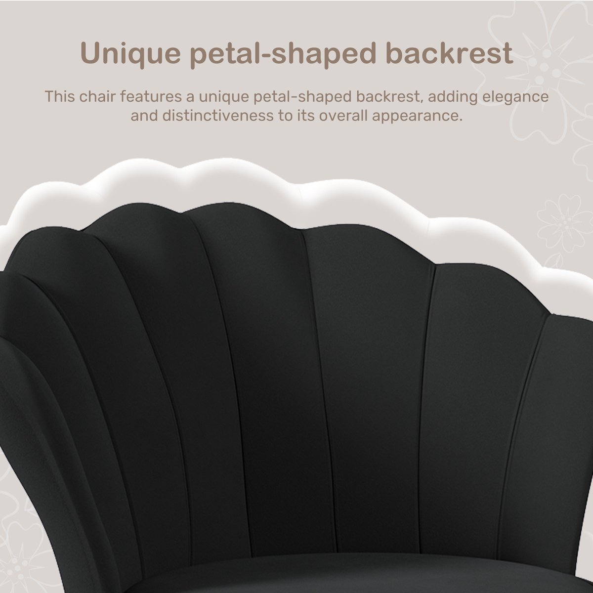 Moderne Moderne Accentstoel Fluwelen Fauteuil - afbeelding 4
