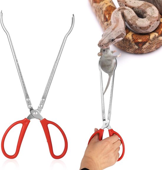 Reptielenvoertang 36,5 Cm – Antislip, Extra Lang Pincet Voor Slangen, Baardagamen En Andere Terrariumdieren