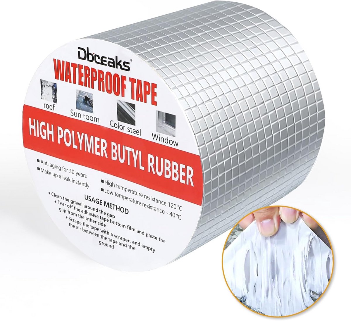 Waterdichte Aluminium Afdichtingsband 10m x 150mm - Zelfklevende Reparatie Tape voor Dak en Goot