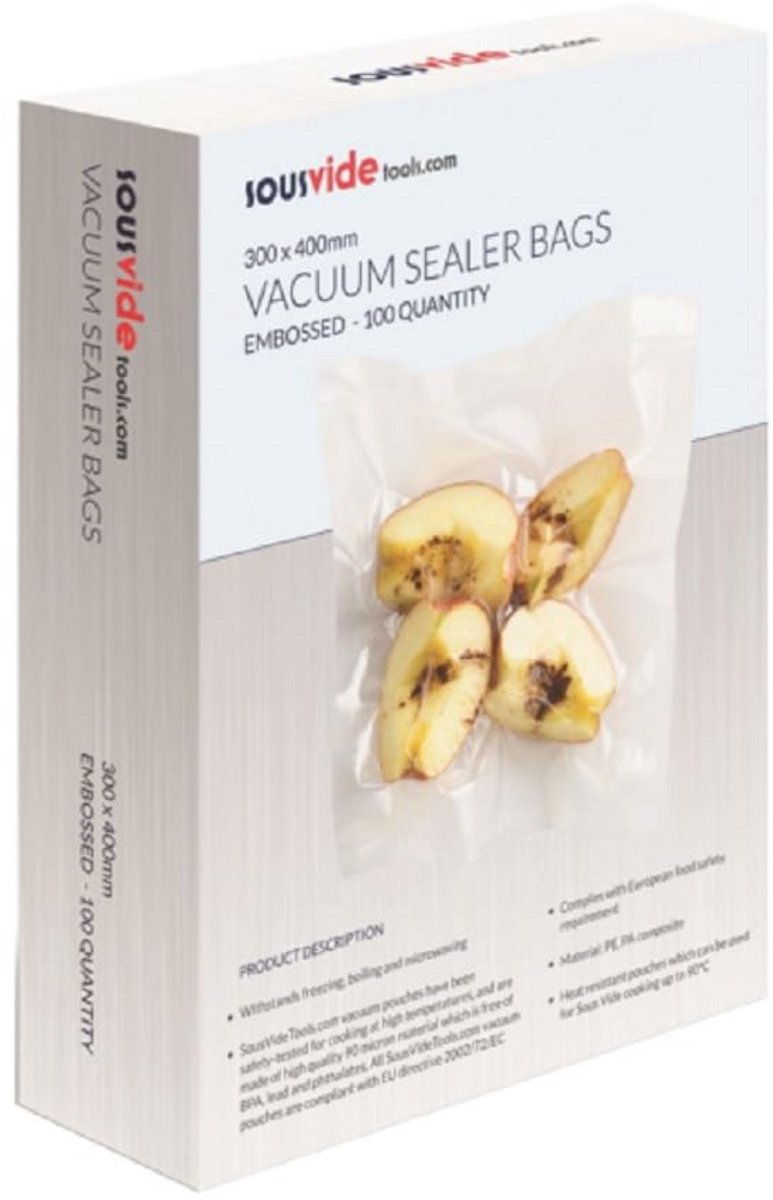 Vacuüm Sealer Zakken voor Sous Vide - 100 Stuks - 300 x 400mm