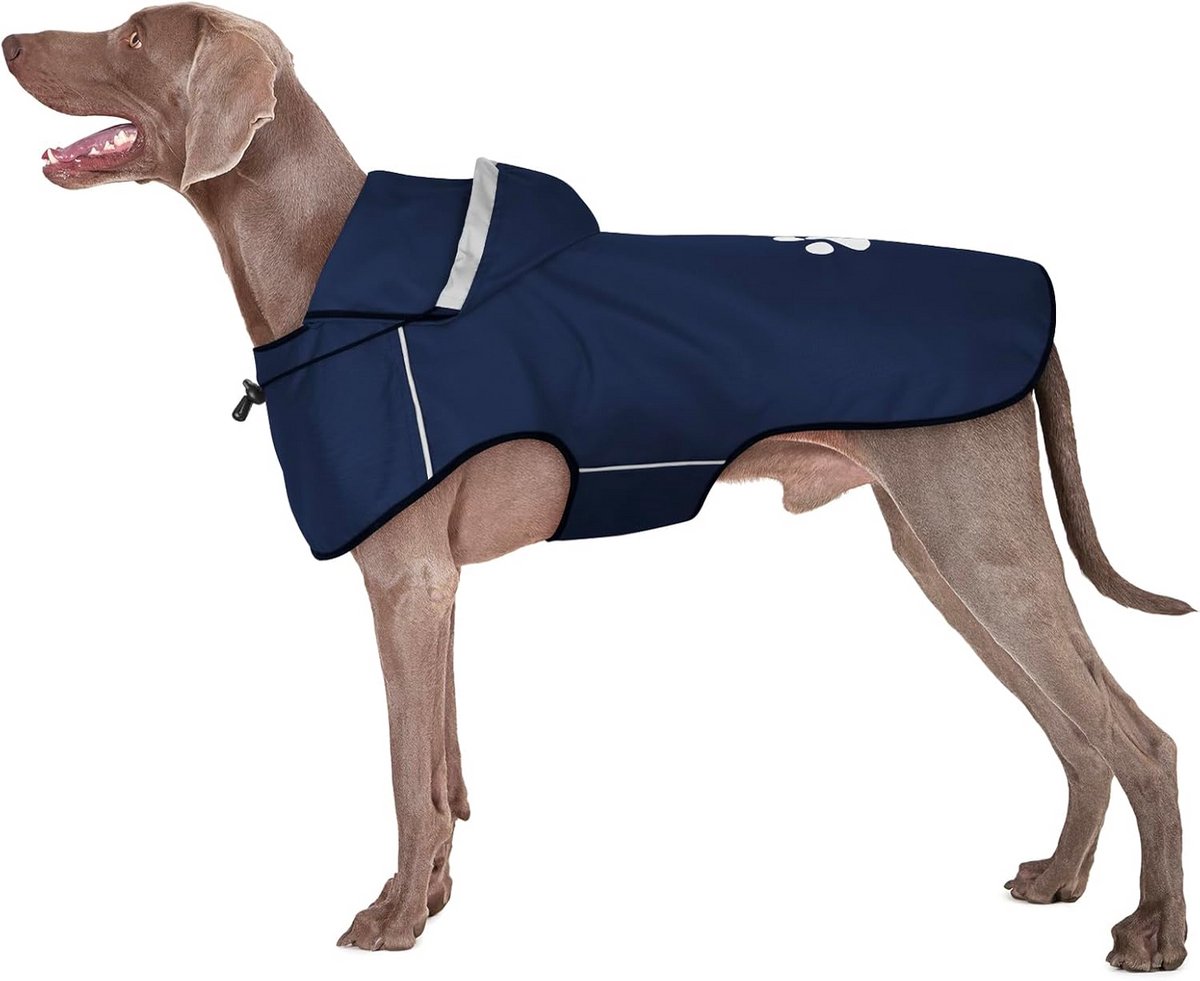 Waterdichte Hondenregenjas XL Blauw - Reflecterend & Veilig voor Grote Honden