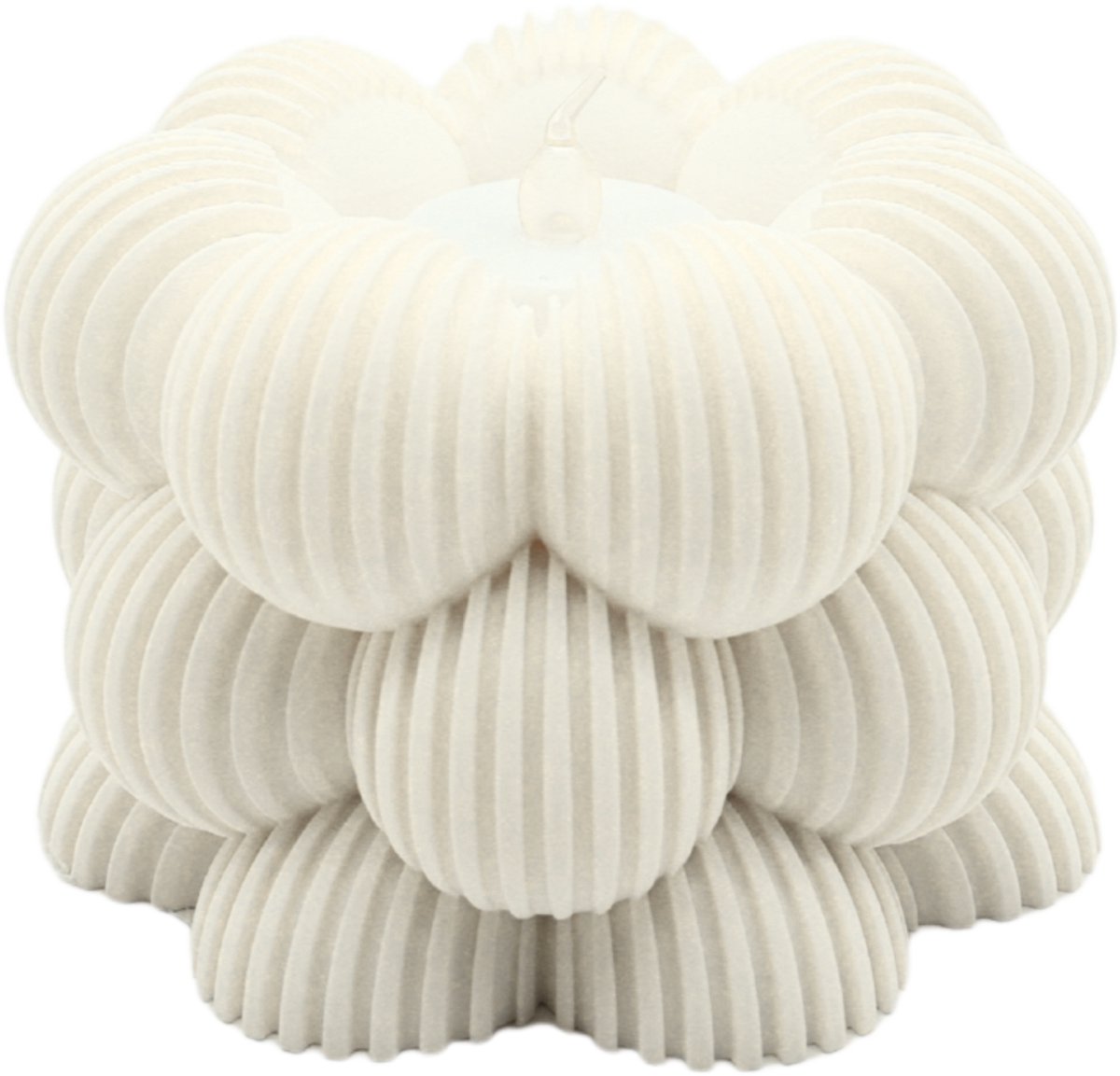 Lovora Waxinelichthouder Bubble Schuin Gestreept - Donker Groen - 3d geprint - Moderne woonaccessoire - Stijlvolle waxinelichthouder