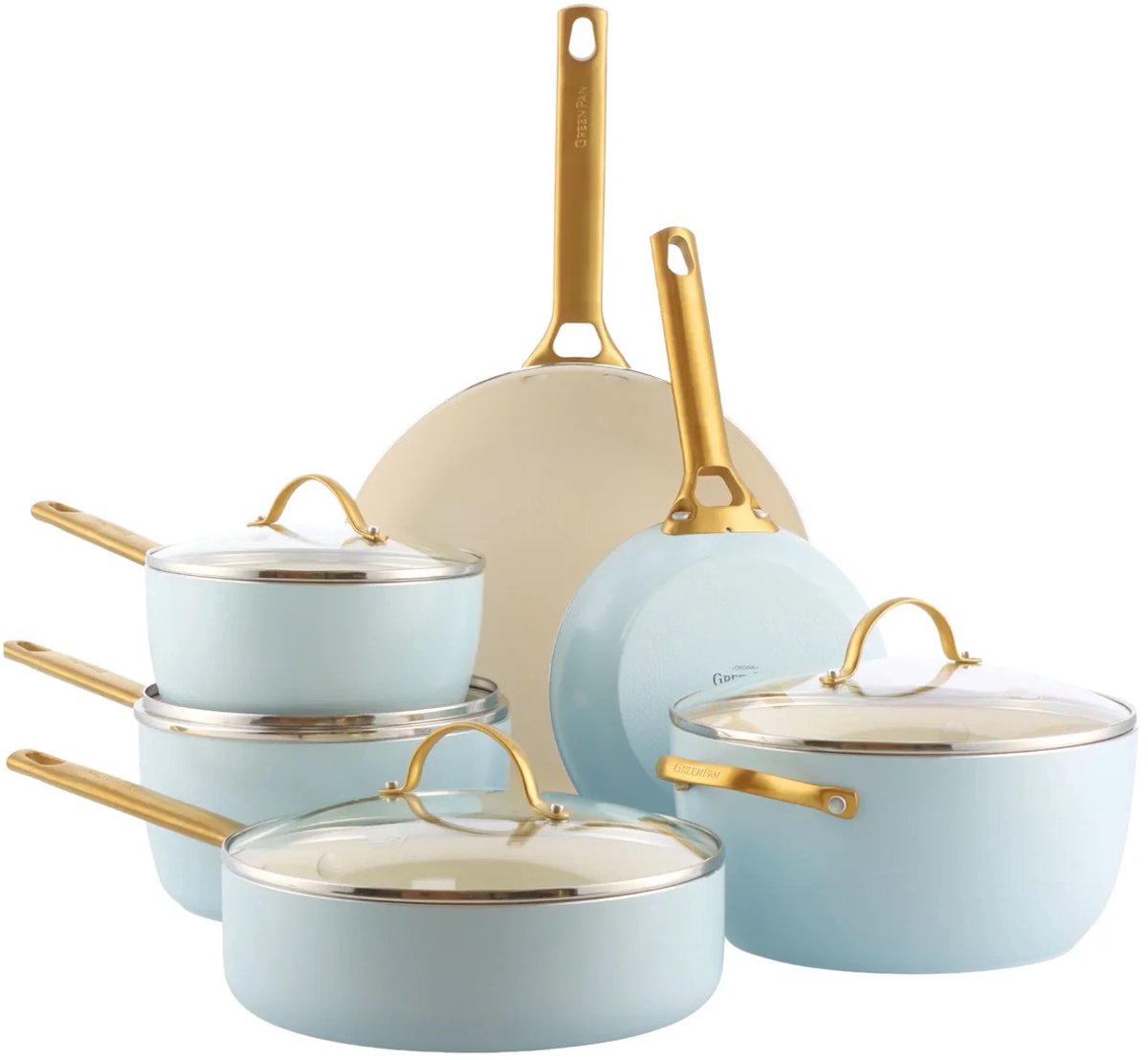 GreenPan - Padova Light Blue 10-delige Pannenset