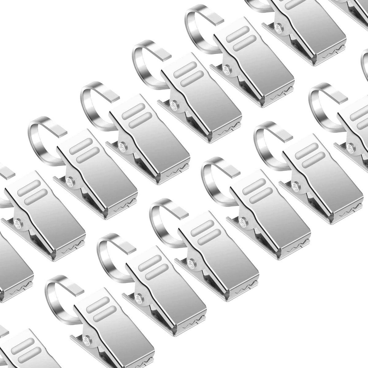 Gordijn Clips voor Douchestang - 50 Stuks Roestvrijstalen Klemringen met Levenslange Garantie