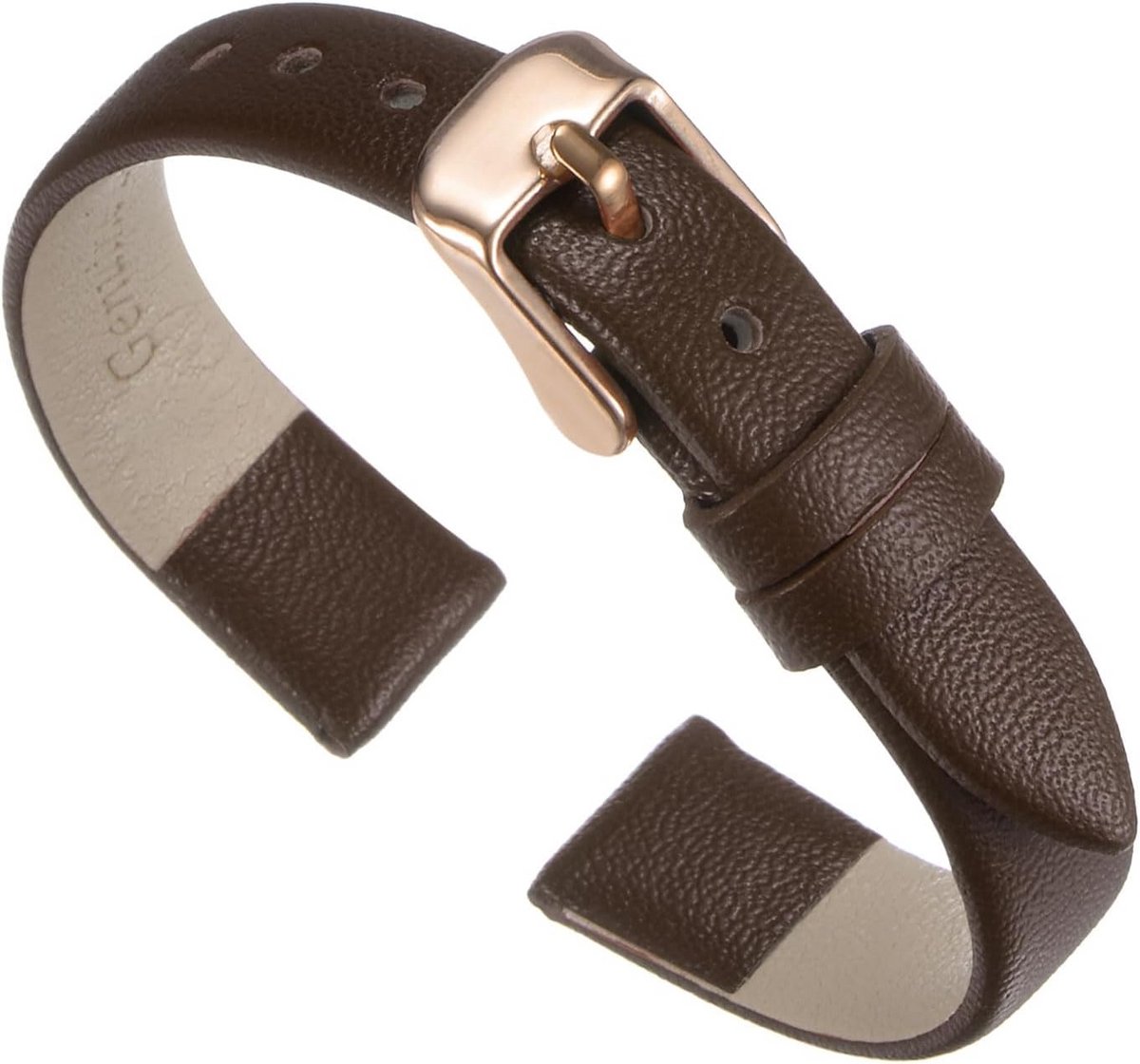 Leren Horlogeband 16 mm Echt Leer met RVS Gesp Vintage Reserveband Horloge Dames Heren