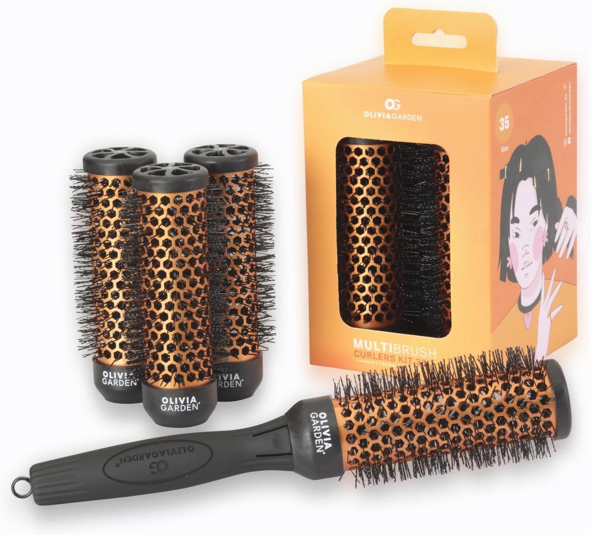 Krulset 35 mm - perfecte krullen en volume voor kort tot middel-lang haar