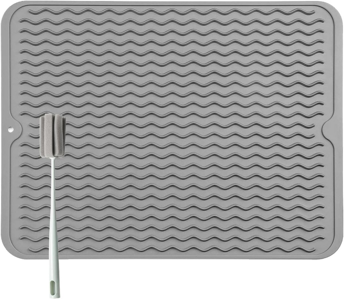 Siliconen Vaatdroogmat 50 x 40 cm - Antislip, Hitze Bestendig en Sneldrogend