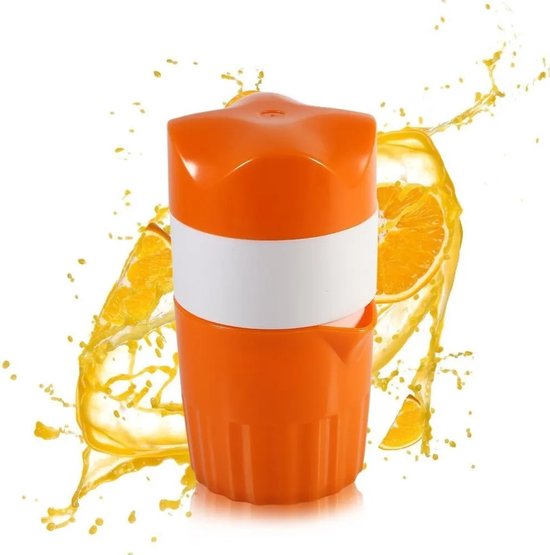 Sinaasappelsapmaker - Versgeperste fruit- en groentesapmaker - Sapcentrifuge met sapreservoir - Handmatige sinaasappelsapmaker - Tweedelige fruitpersset — afbeelding 5