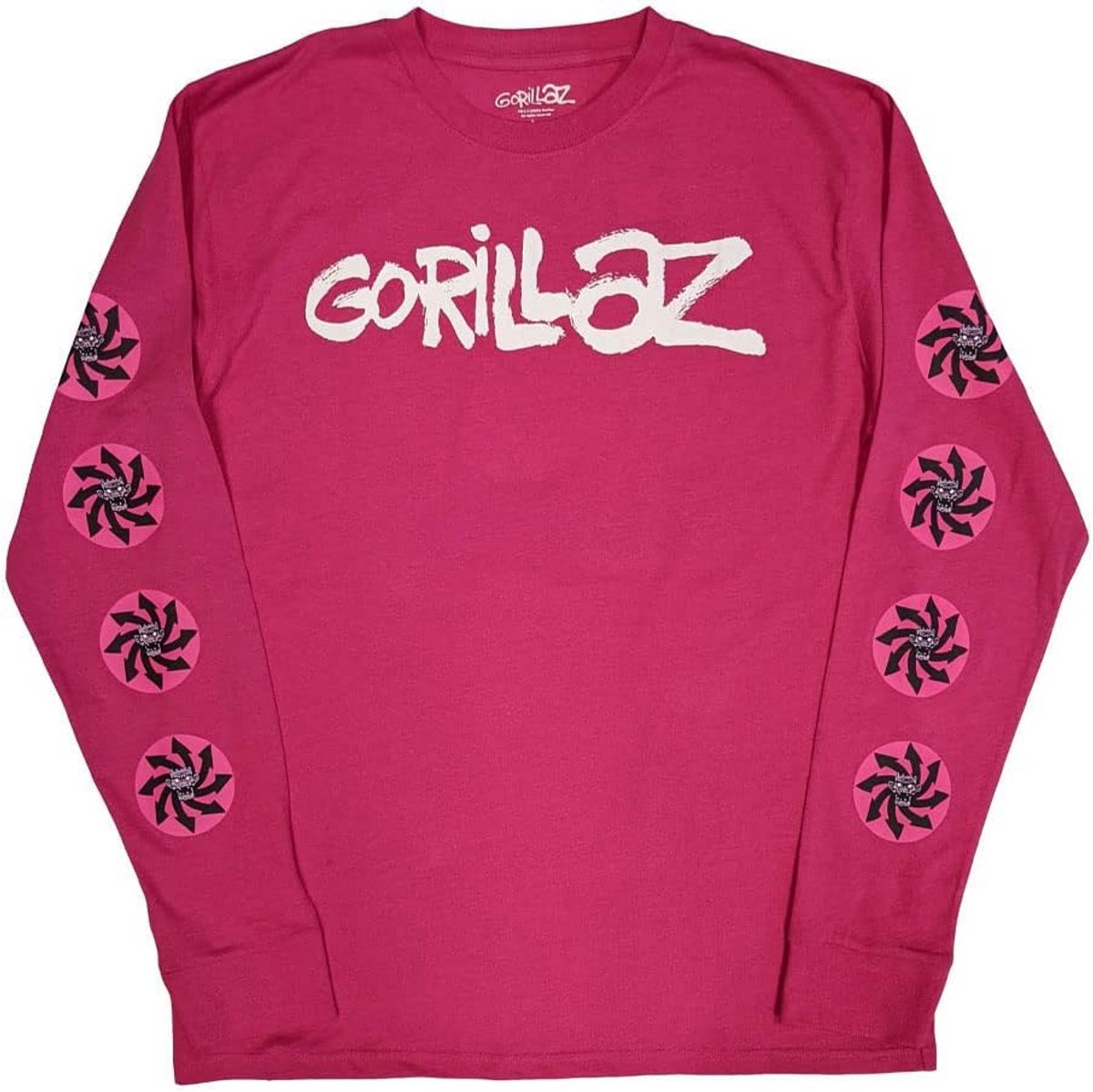Unisex Longsleeve Shirt met Pazuzu Print - Roze Band Merchandise