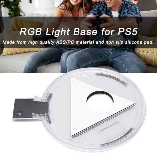 RGB-omgevingslicht consolestandaard voor PS5 | Verstelbare verticale en horizontale standaard met vier lichtmodi | Gamingaccessoire — afbeelding 4