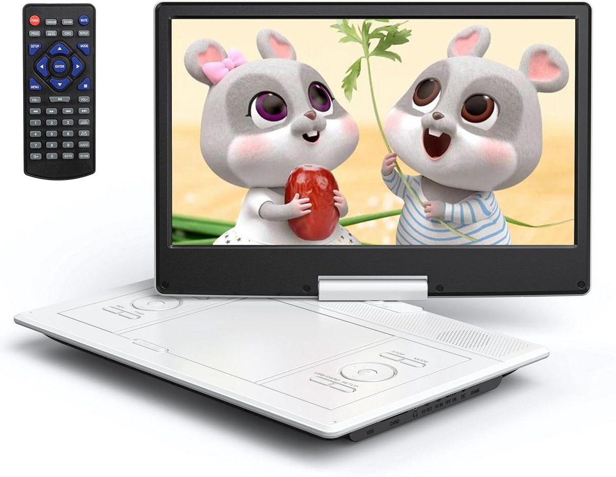 Draagbare DVD-speler met 16.9 inch Roteerbaar HD-Scherm voor Auto en Thuis