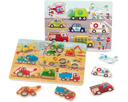 Houten Insteekpuzzels met Voertuigen