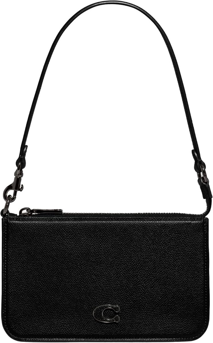 Leren Pouch Tas met Afneembare Schouderband en Rits