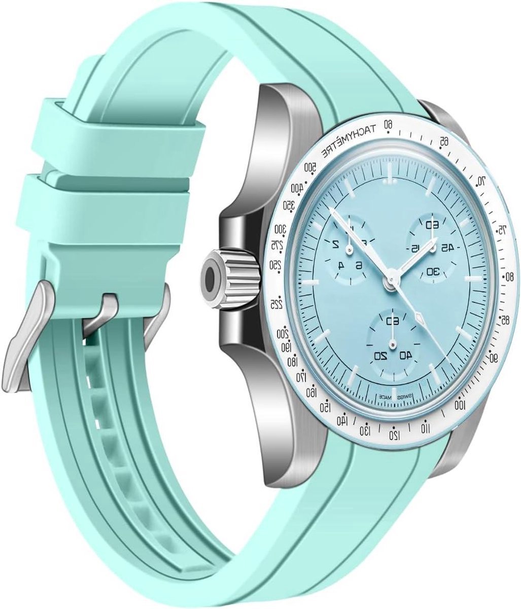 Selbro® Siliconen Horlogeband - 20 mm - 22 mm - Zwart - Sportief en Comfortabel