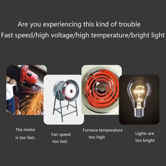 Spanningsregelaar 230 V - Universele Toeren- en Lichtregelaar voor Elektrisch Gereedschap en Verlichting van Merkloos — afbeelding 5