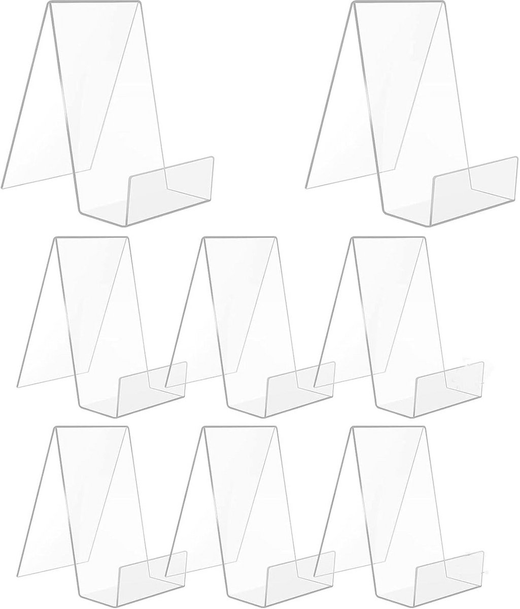 Transparante boekstandaard voor fotoalbums, boeken en kunstwerken - 8 stuks
